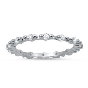 Cubic Zirconia Eternity Band